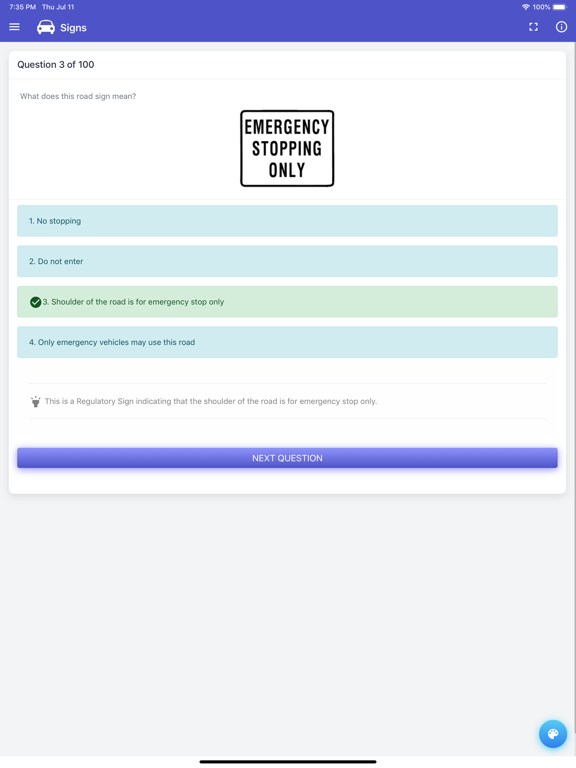 Delaware DMV Practice Test iPad screenshot