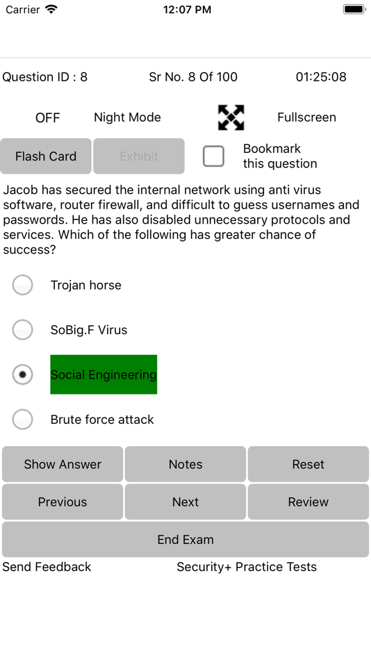 #2. Exam Simulator For Security+ (iOS) By: Anand Software and Training Pvt Lyd