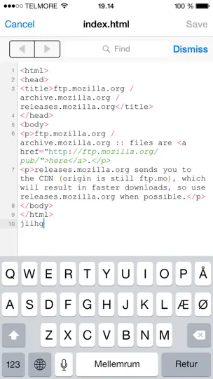Captura de pantalla de FTP Client Lite en iPhone 2