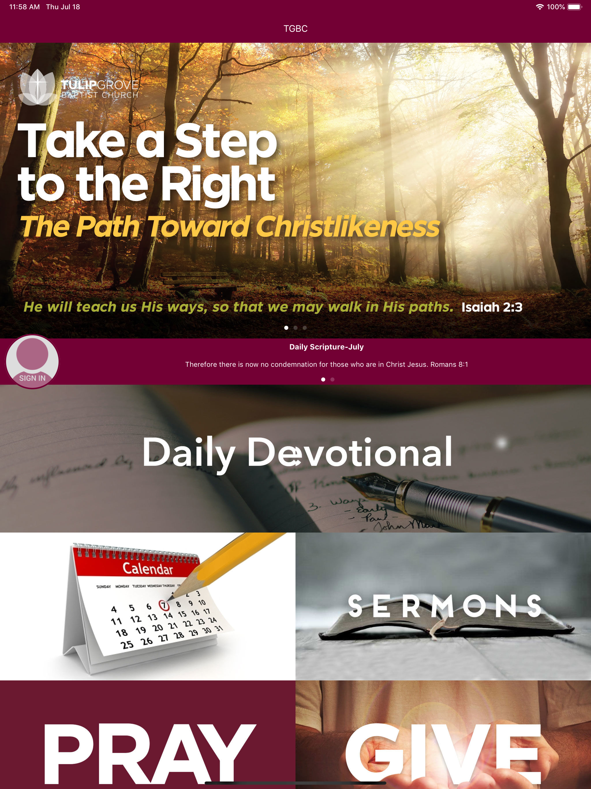 Tulip Grove Baptist Church screenshot 4