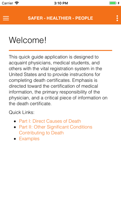 Screenshot #1 pour Cause of Death Reference Guide