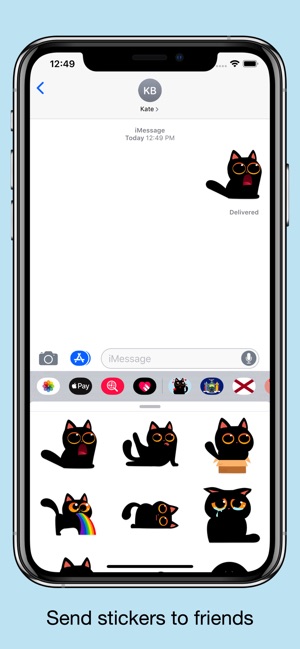 Black cat stickers - Funny emo(圖4)-速報App