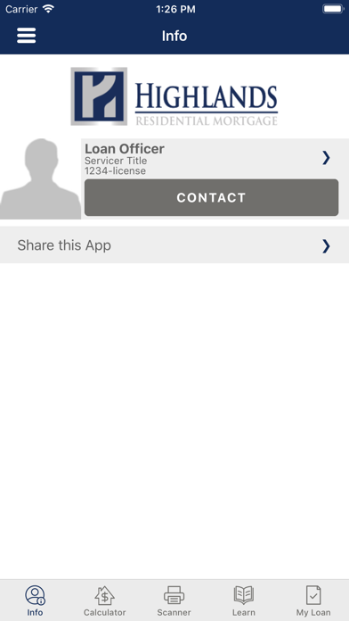 Highlands Residential Mortgage Screenshot