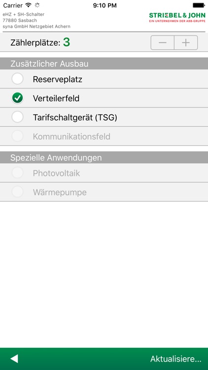 EDS Zählerplatz App