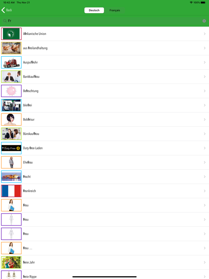 Picture Dictionary French