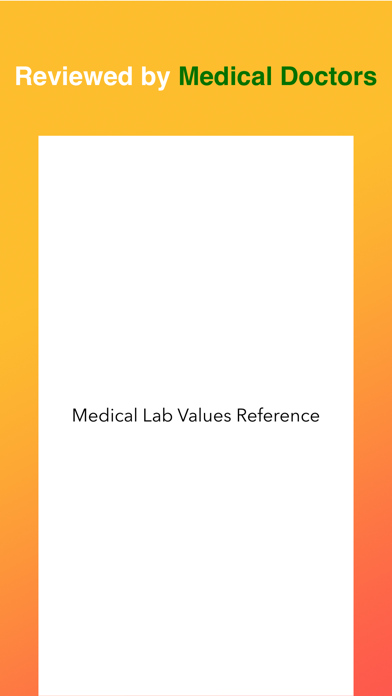 Screenshot #1 pour Medical Lab Values Reference