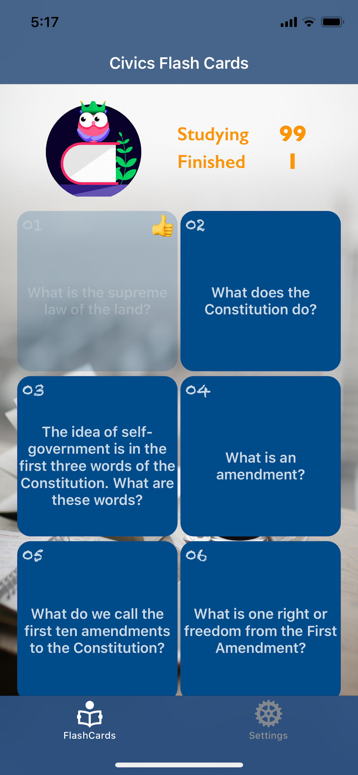 US Citizenship 100 Questions