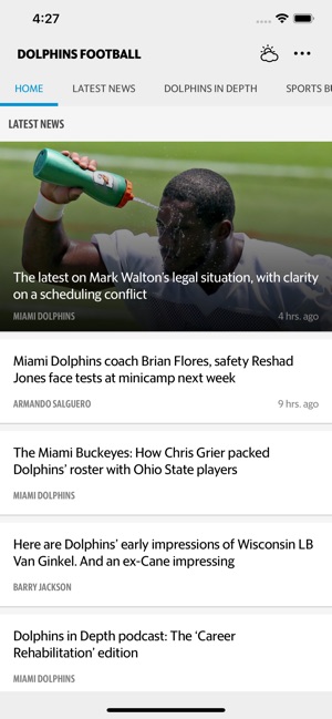 News for Dolphins Football