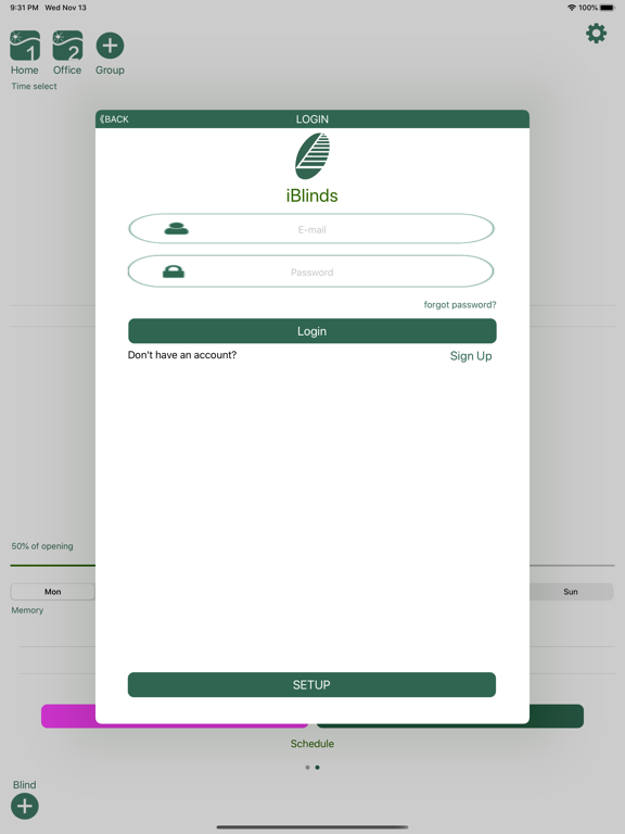 iBlinds iPad screenshot
