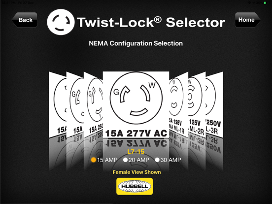 Twist-lock Product Selector iPad screenshot 6 - Reference app