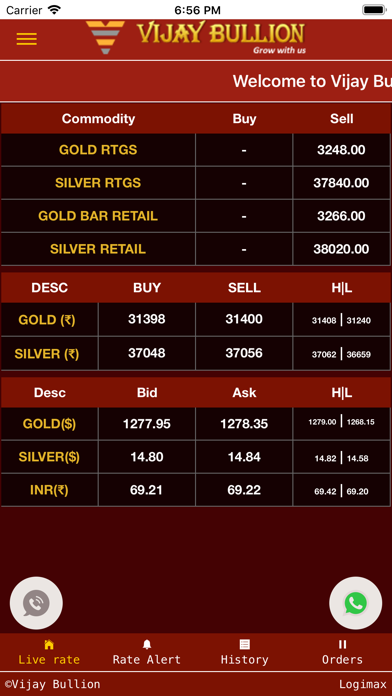 Vijay Bullion Screenshot