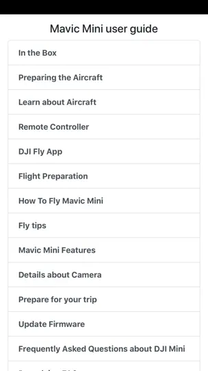 Captura de pantalla de User Guide For Mavic Mini en iPhone 1