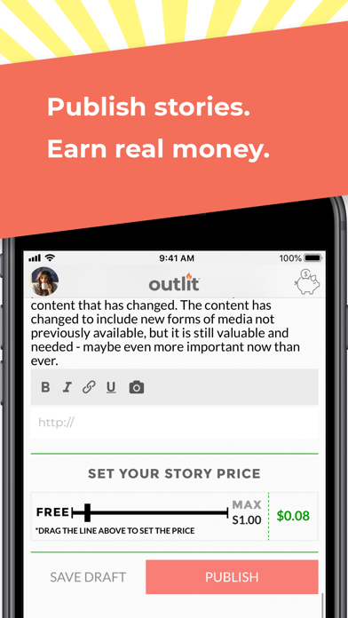 Outlit - Read, Publish, Earn screenshot 3