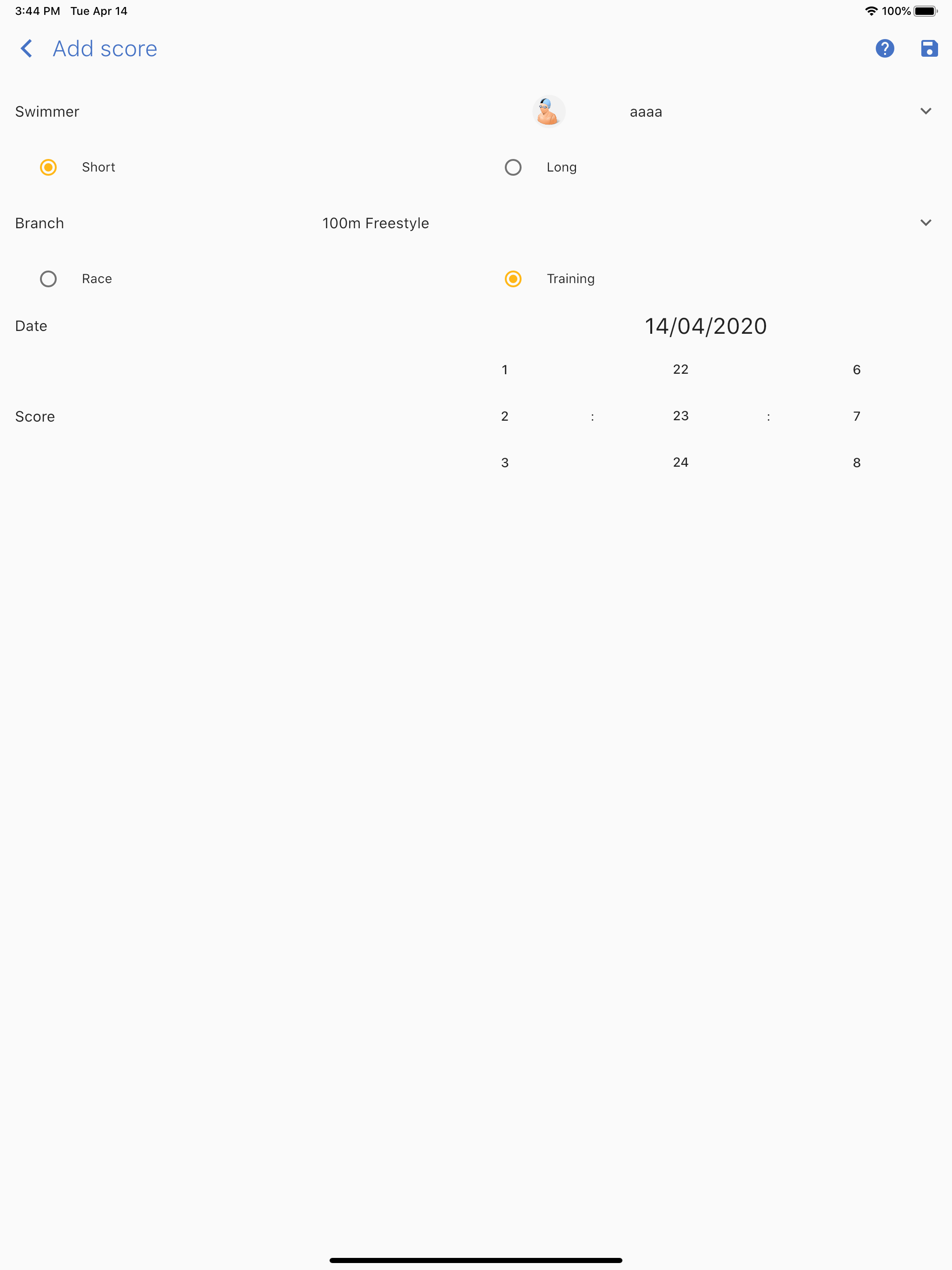 SwimmerApp screenshot 9