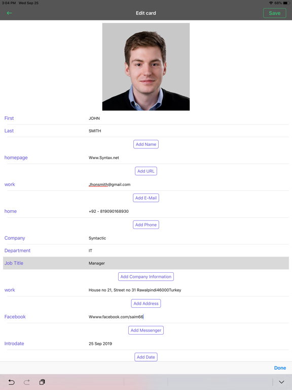Screenshot #5 pour Digital Business Card Reader