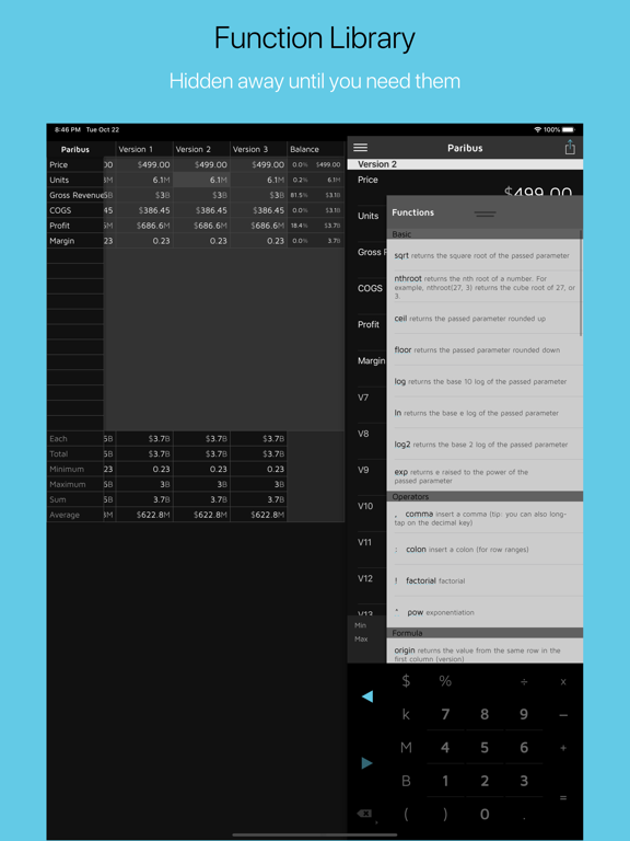 Paribus Calculator ipad screenshot 4