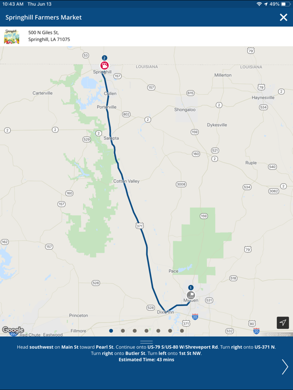 Visit Webster Parish! iPad screenshot 8 - Travel app