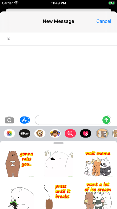 Screenshot #1 pour New Adorable Bare ; Bears Stic