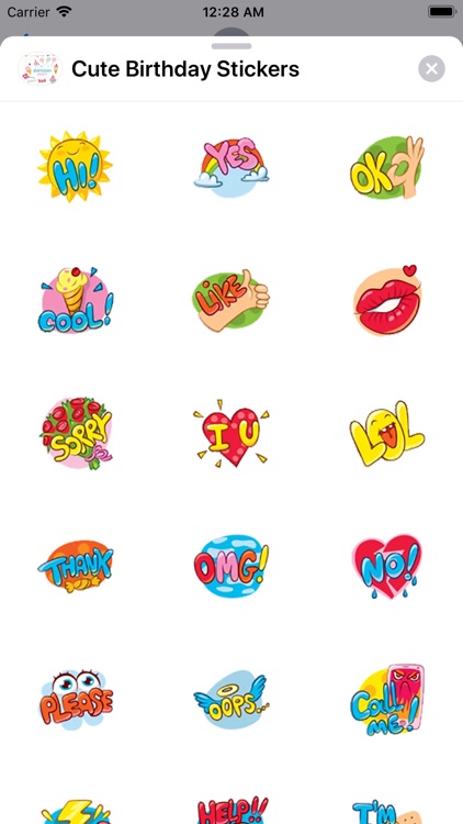 Cute Birthday Stickers
