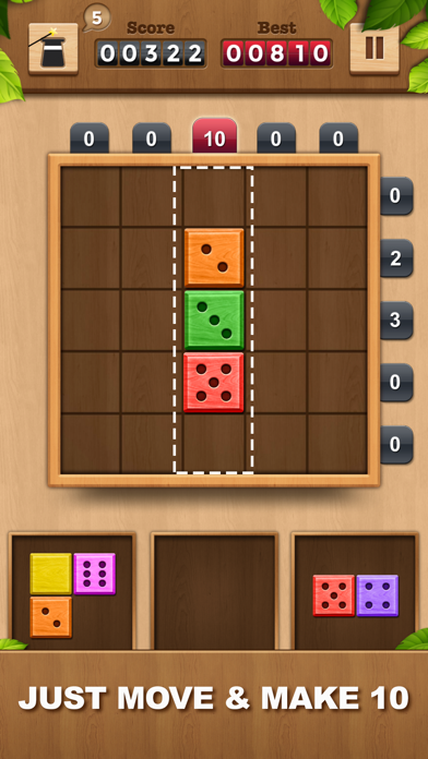 TENX - Wooden Number Puzzle screenshot 1