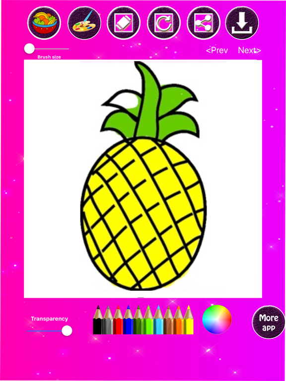 Screenshot #6 pour Fruit & Vegetables Coloring