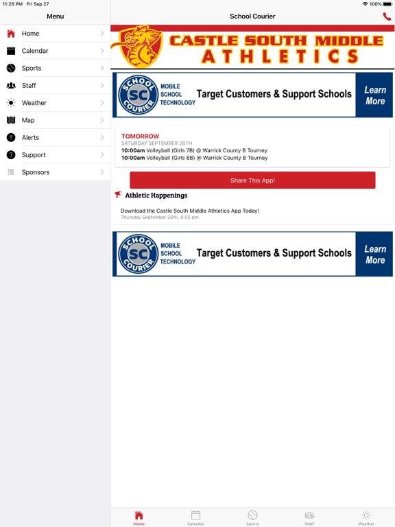 Screenshot #5 pour Castle South Middle Athletics