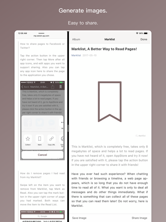Marklist - Manage Later Things iPad screenshot 8 - Productivity app