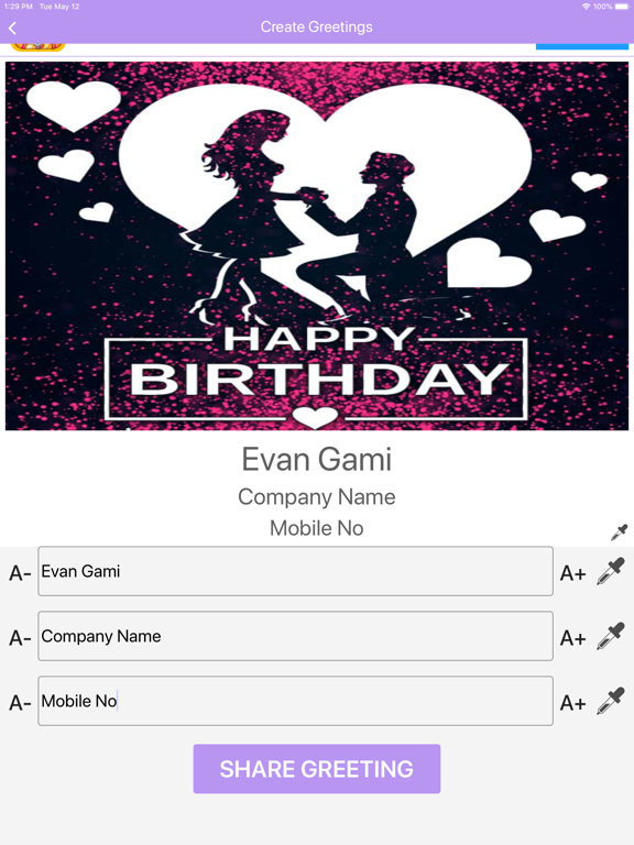 Birthday  Messages & Wishes iPad screenshot