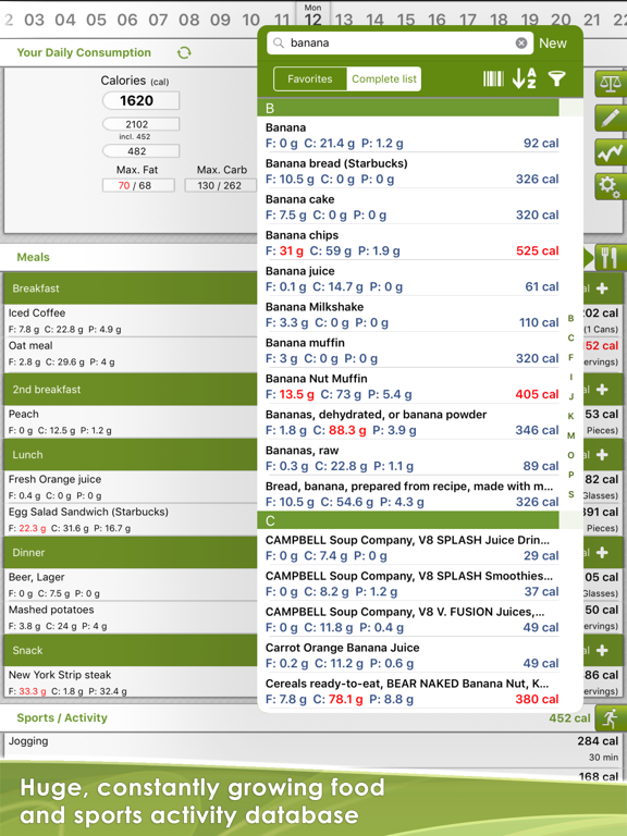 CaloryGuard Pro iPad screenshot 2 - Health & Fitness app