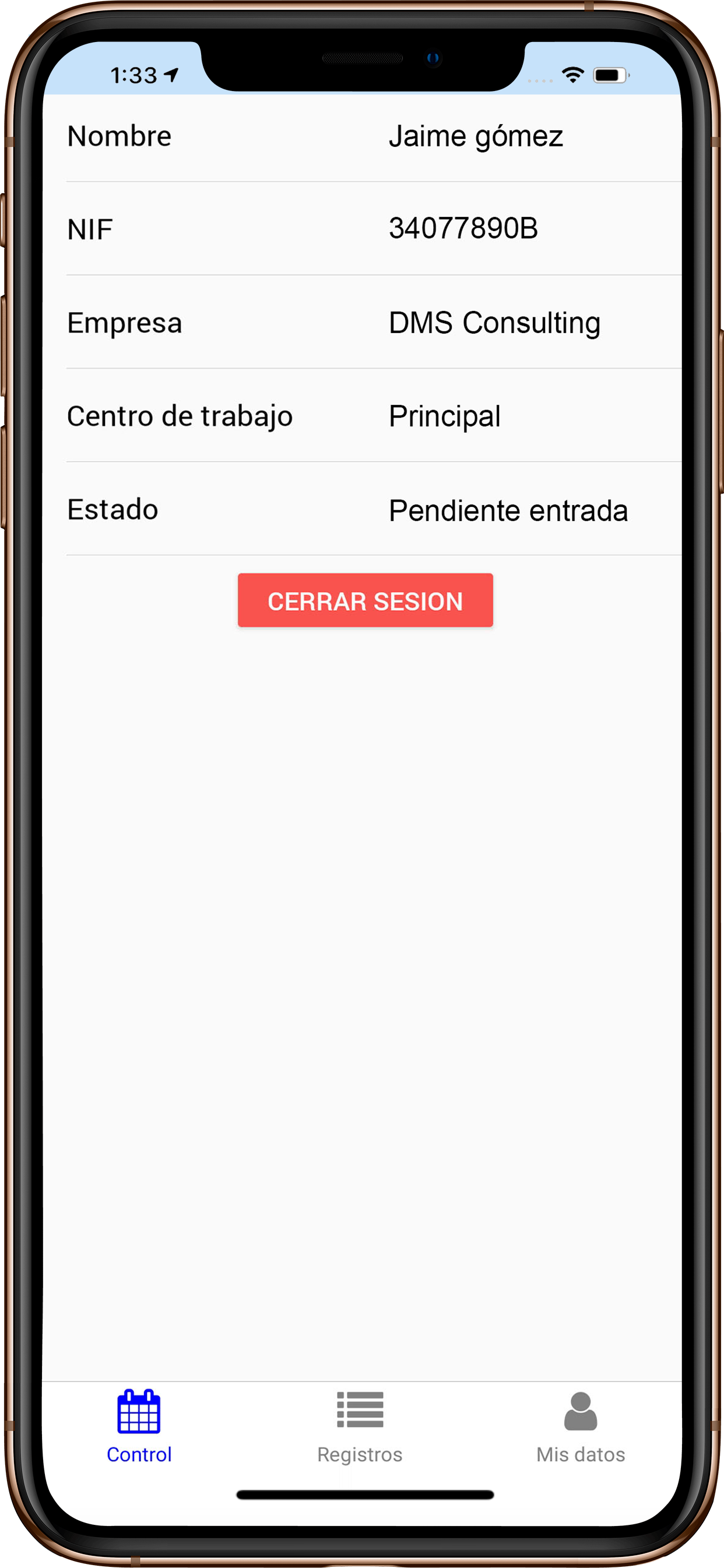 Control del horario screenshot 3