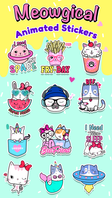 Screenshot #1 pour Meowgical: Animated Stickers