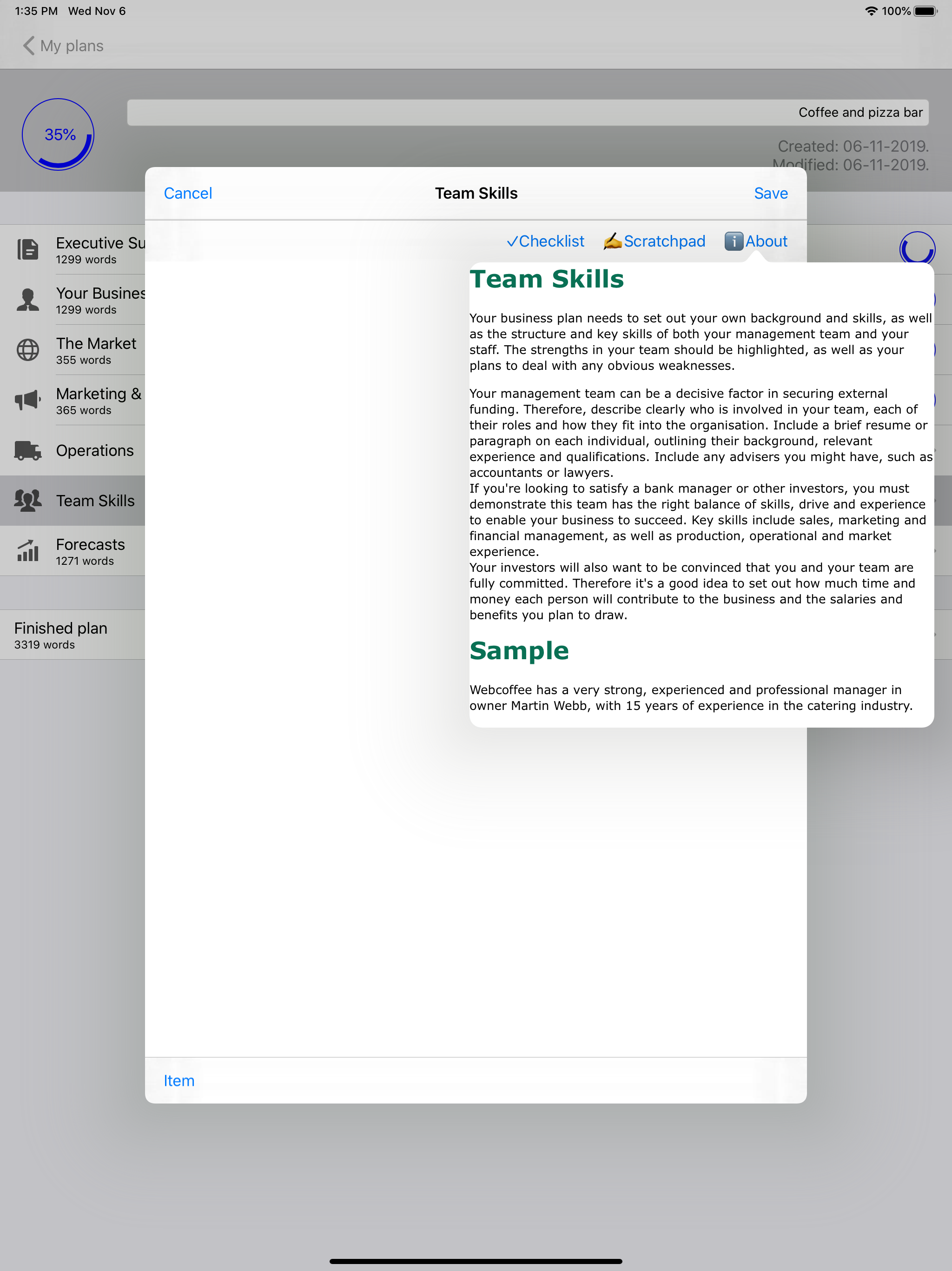 Business Plan screenshot 10