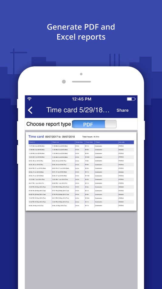 Punch in out timesheet app by snappii ios apps appagg