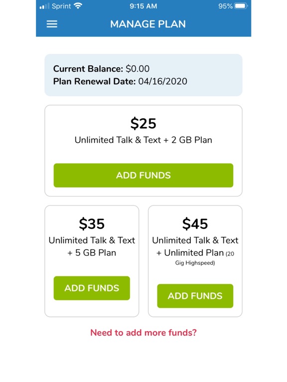 Kroger Wireless My Account iPad screenshot
