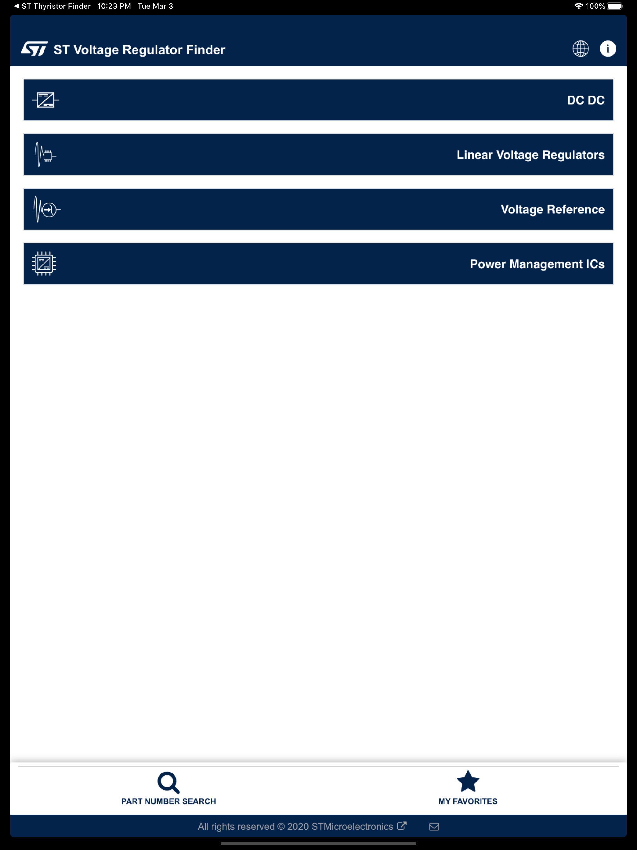 ST Voltage Regulators Finder