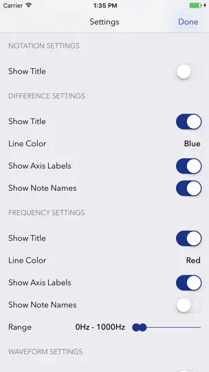 Capture d'écran de PitchCenter sur iPhone 5