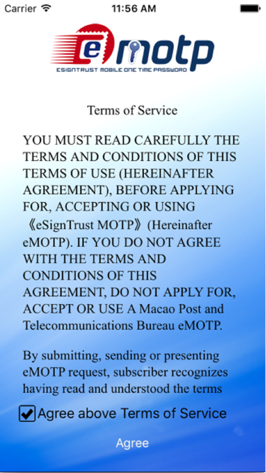 #4. eSignTrust MOTP (iOS) 由: Direccao dos Servicos de Correios e Telecomunicacoes