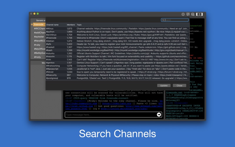 Screenshot #3 pour IRC Client: getIRC