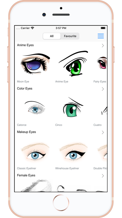 Screenshot #1 pour Draw Anime Eyes - Cutest Eyes