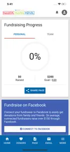 FundRaise: health.moves.minds. screenshot #2 for iPhone