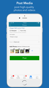 InstaTeam sports team manager screenshot