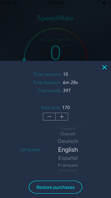 SpeechRate screenshot 2