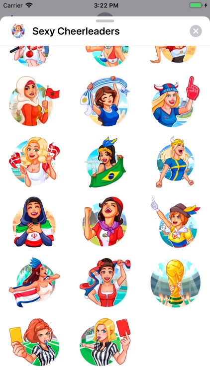 Sexy Cheerleaders Sticker Pack