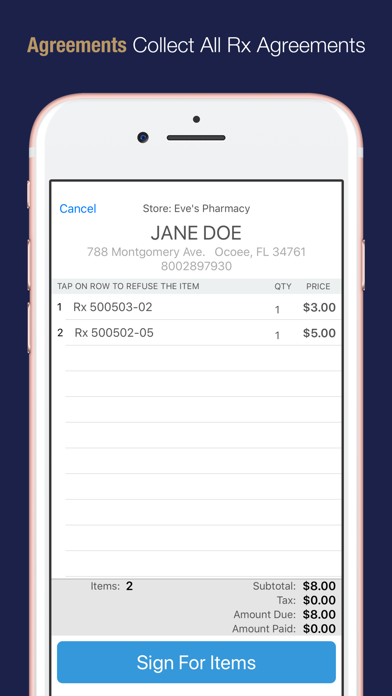 Rx30 POS Delivery Screenshot
