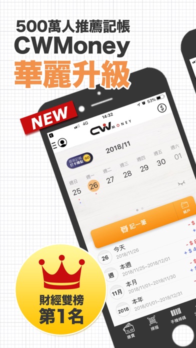 存錢記帳-管理預算、掃描記帳、理財分析CWMoney Proのおすすめ画像1