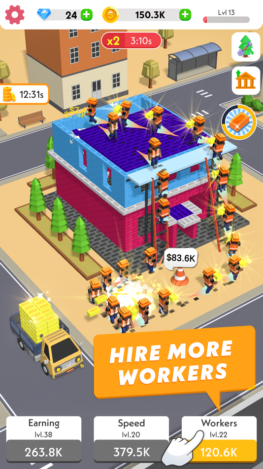 #3. Idle Construction 3D (iOS) 由: Green Panda Games