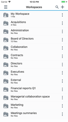 BlackBerry Workspaces screenshot 1