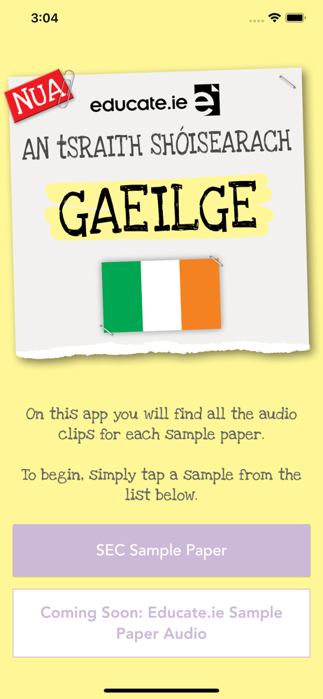 Educate.ie Gaeilge Exam Audio screenshot 1