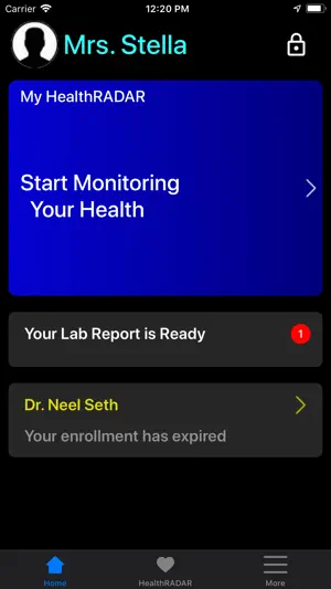 Evolko HealthRADAR screenshot 2