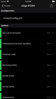 CI2Go The CircleCI Client screenshot 2